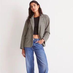Madewell knit houndstooth blazer